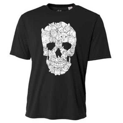 Cat Skull Cooling Performance Crew T-Shirt