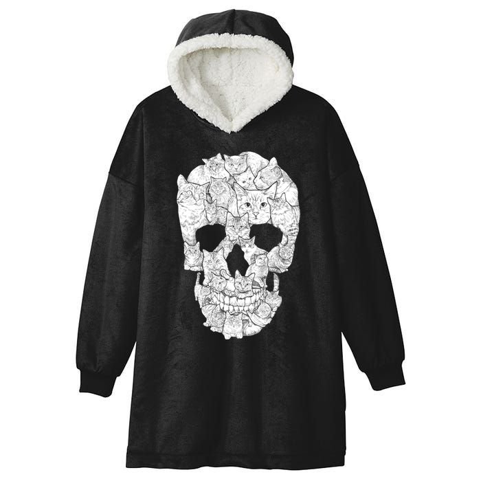 Cat Skull Hooded Wearable Blanket