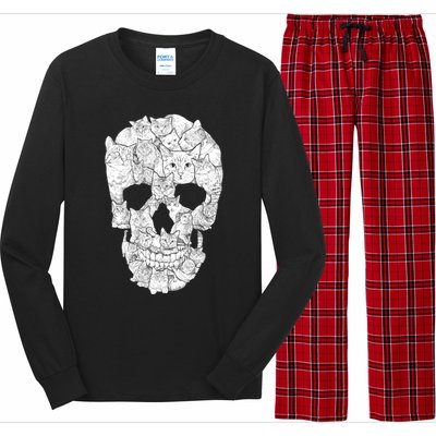 Cat Skull Long Sleeve Pajama Set