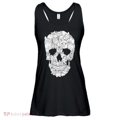 Cat Skull Ladies Essential Flowy Tank