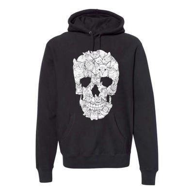 Cat Skull Premium Hoodie