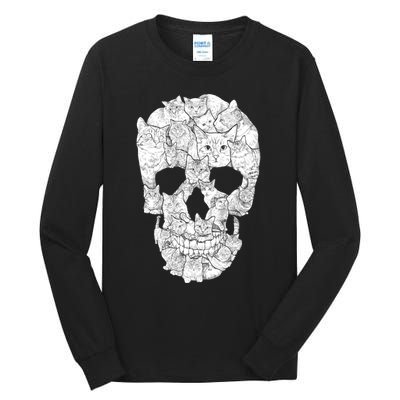 Cat Skull Tall Long Sleeve T-Shirt