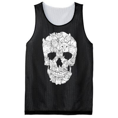 Cat Skull Mesh Reversible Basketball Jersey Tank