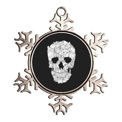 Cat Skull Metallic Star Ornament