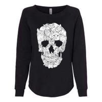 Cat Skull Womens California Wash Sweatshirt