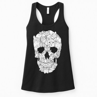 Cat Skull Womens Tank Top