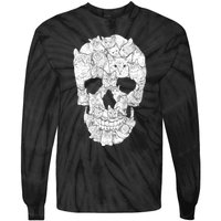 Cat Skull Tie-Dye Long Sleeve Shirt