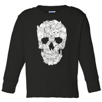 Cat Skull Toddler Long Sleeve Shirt