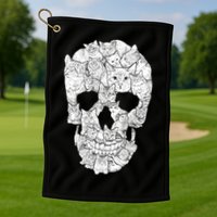 Cat Skull Golf Towel