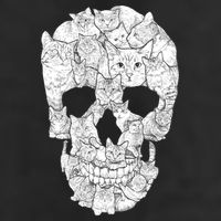 Cat Skull Golf Towel