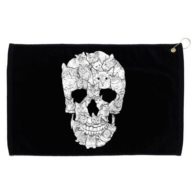 Cat Skull Grommeted Golf Towel