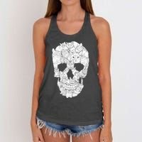 Cat Skull Women's Knotted Racerback Tank