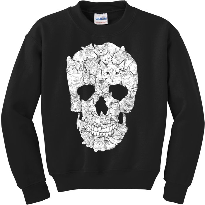 Cat Skull Kids Sweatshirt