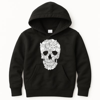Cat Skull Kids Hoodie