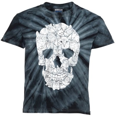 Cat Skull Kids Tie-Dye T-Shirt