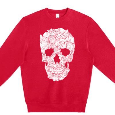 Cat Skull Premium Crewneck Sweatshirt