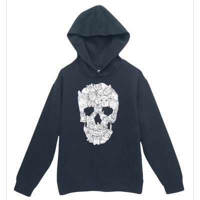 Cat Skull Urban Pullover Hoodie