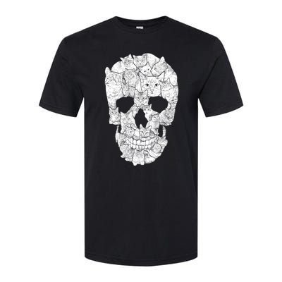 Cat Skull Softstyle CVC T-Shirt