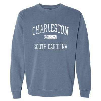 Charleston South Carolina SC Vintage Garment-Dyed Sweatshirt