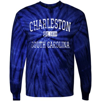 Charleston South Carolina SC Vintage Tie-Dye Long Sleeve Shirt