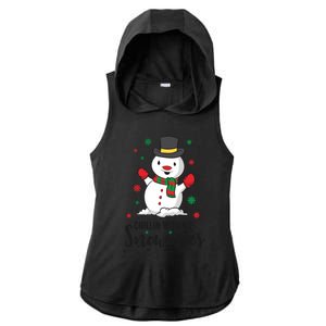 Christmas Snow Chillin With My Snowmies Gift Ladies PosiCharge Tri-Blend Wicking Draft Hoodie Tank