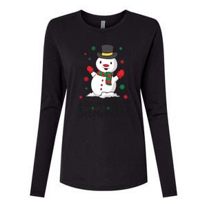 Christmas Snow Chillin With My Snowmies Gift Womens Cotton Relaxed Long Sleeve T-Shirt