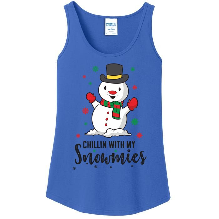 Christmas Snow Chillin With My Snowmies Gift Ladies Essential Tank