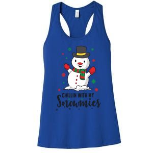 Christmas Snow Chillin With My Snowmies Gift Women's Racerback Tank