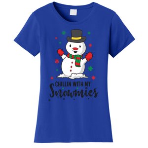 Christmas Snow Chillin With My Snowmies Gift Women's T-Shirt