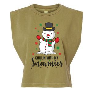 Christmas Snow Chillin With My Snowmies Gift Garment-Dyed Women's Muscle Tee