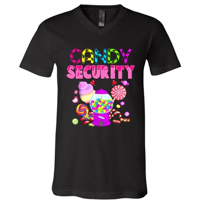 Candy Security Candyland Costume V-Neck T-Shirt