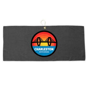 Charleston South Carolina Sunset Ravenel Bridge Large Microfiber Waffle Golf Towel