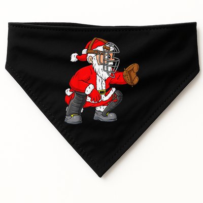 Christmas Santa Claus Baseball Catcher Xmas USA-Made Doggie Bandana
