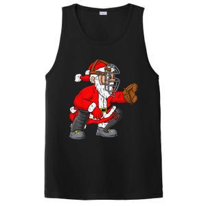 Christmas Santa Claus Baseball Catcher Xmas PosiCharge Competitor Tank