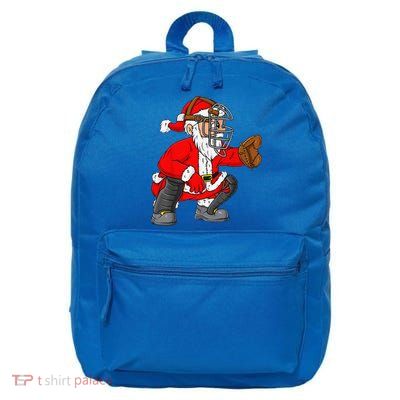 Christmas Santa Claus Baseball Catcher Xmas 16 in Basic Backpack
