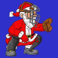 Christmas Santa Claus Baseball Catcher Xmas Kids Sweatshirt