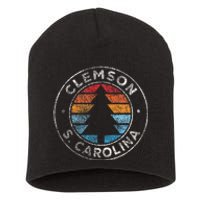 Clemson South Carolina Sc Vintage Short Acrylic Beanie