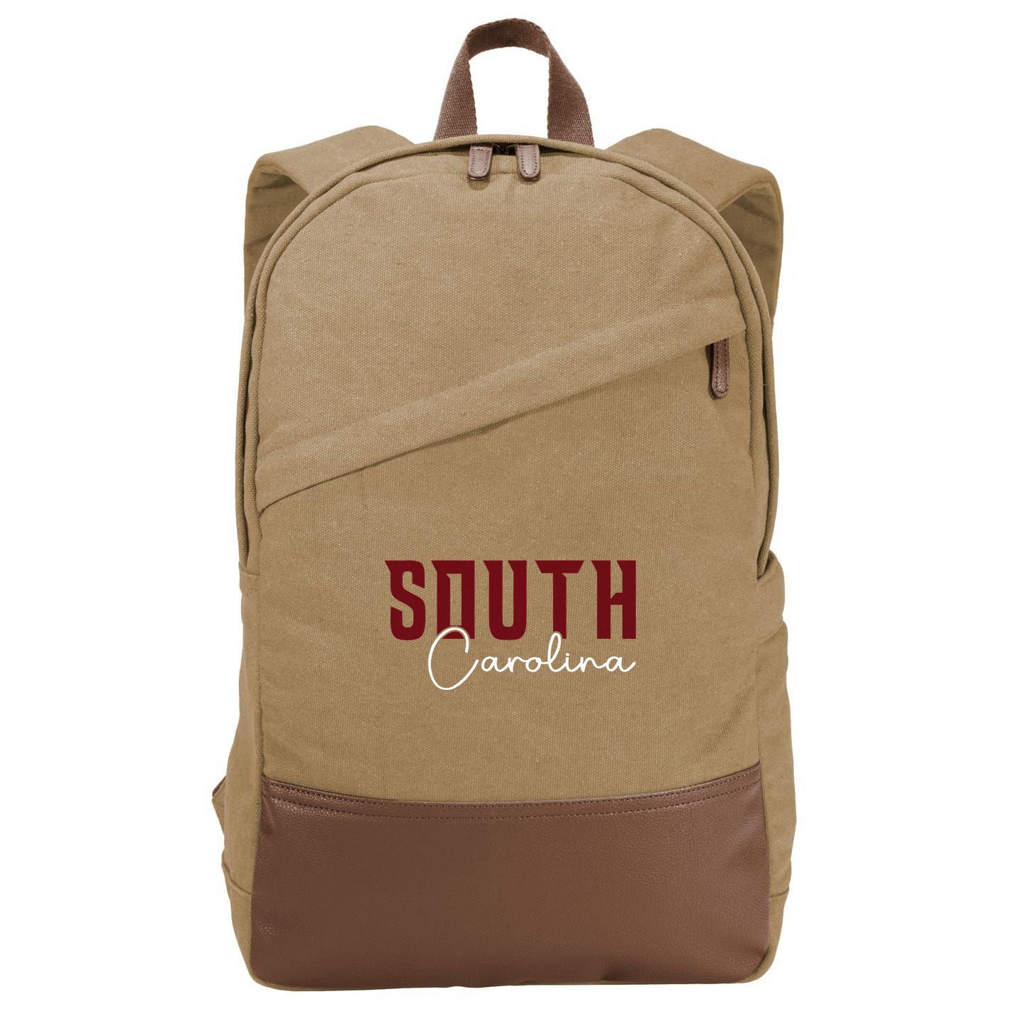 Classic South Carolina Souvenir Cotton Canvas Backpack