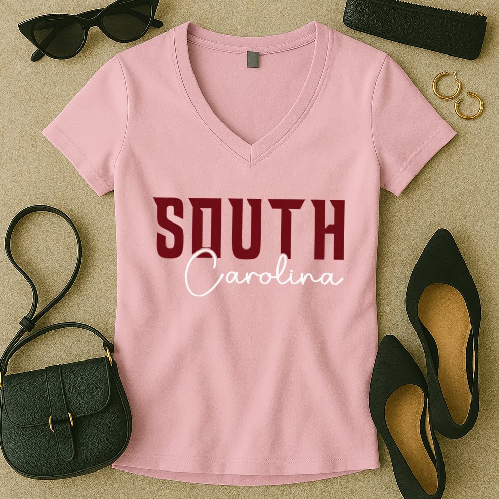 Classic South Carolina Souvenir Women's V-Neck T-Shirt