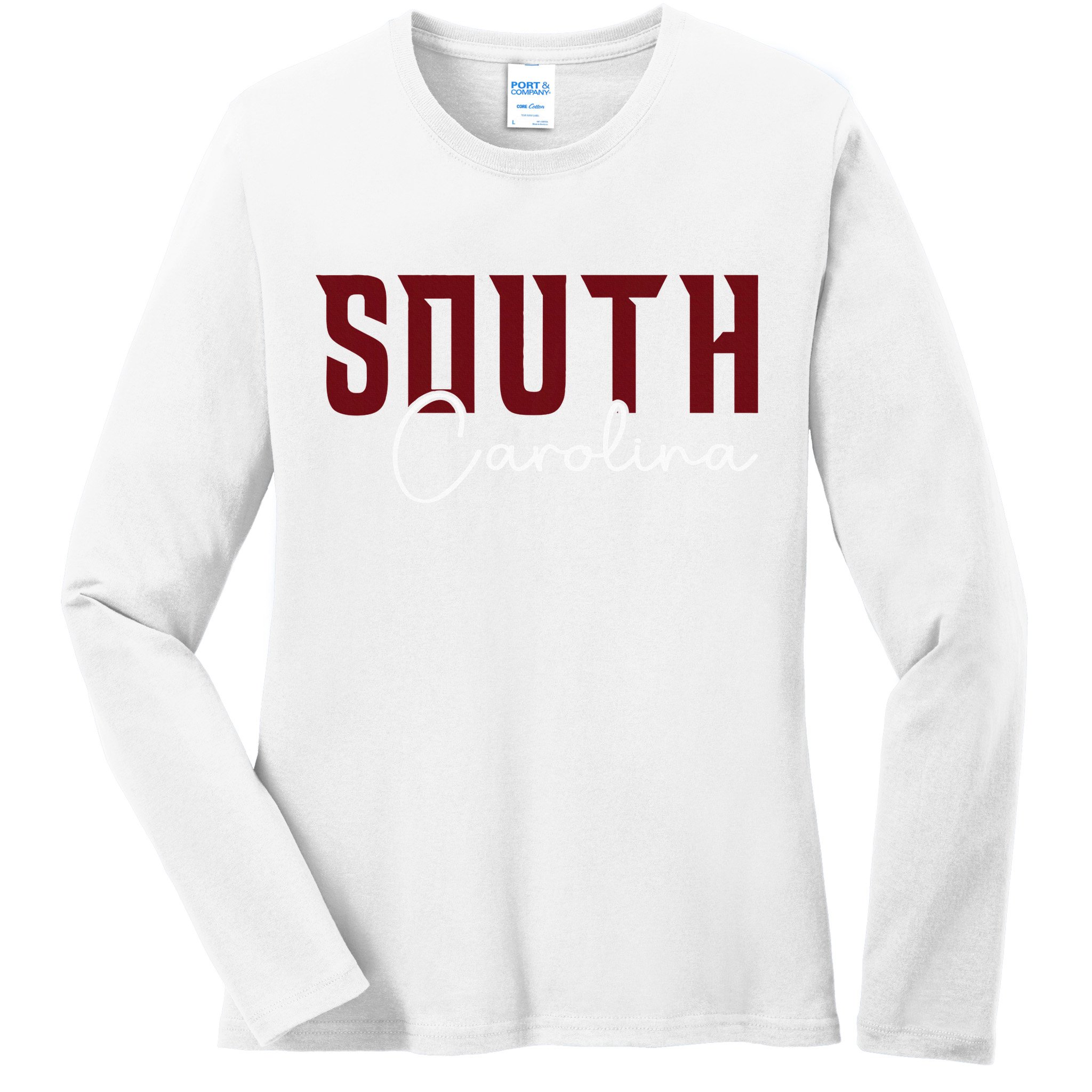 Classic South Carolina Souvenir Ladies Long Sleeve Shirt