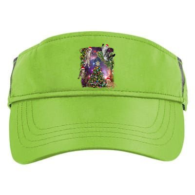 Christmas Space Cats Adult Drive Performance Visor