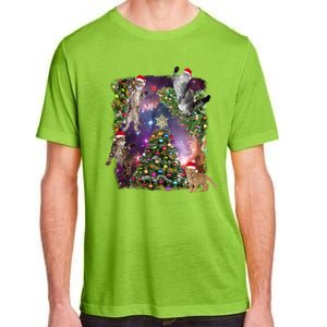 Christmas Space Cats Adult ChromaSoft Performance T-Shirt