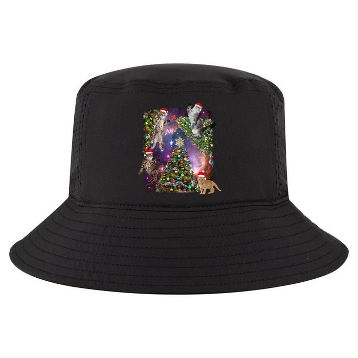 Christmas Space Cats Cool Comfort Performance Bucket Hat
