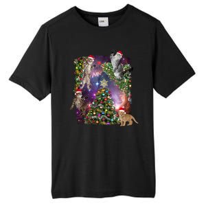 Christmas Space Cats Tall Fusion ChromaSoft Performance T-Shirt