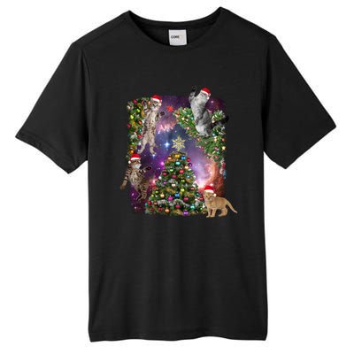 Christmas Space Cats Tall Fusion ChromaSoft Performance T-Shirt