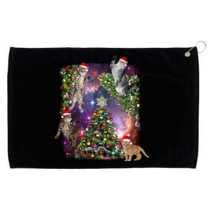 Christmas Space Cats Grommeted Golf Towel