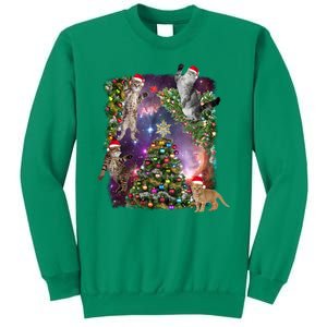 Christmas Space Cats Sweatshirt