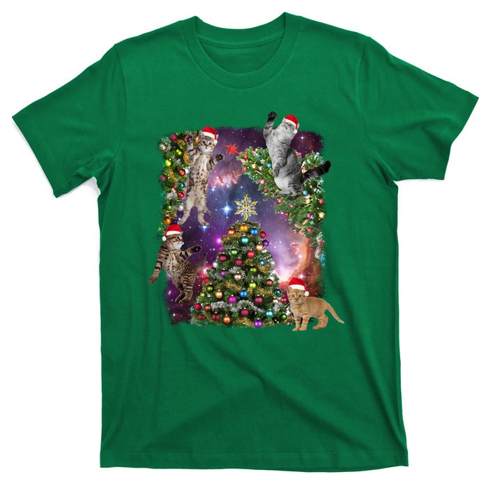 Christmas Space Cats T-Shirt