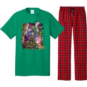 Christmas Space Cats Pajama Set