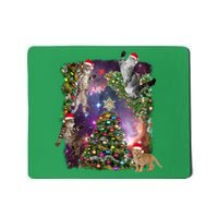 Christmas Space Cats Mousepad